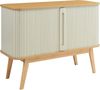 Kommode Tysvær 110x40x80 cm Bambus/Cremeweiß [en. casa] Bild 4