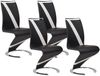Vente-unique - TWIZY Stuhl Kunstleder Schwarz - B 49 cm x H 100 cm x L 61 cm Bild 4