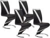 Vente-unique - TWIZY Stuhl Kunstleder Schwarz - B 49 cm x H 100 cm x L 61 cm Bild 1