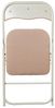 DRW Klappstuhl aus Metall und Stoff in Weiß und Beige, 44 x 47 x 80 cm Bild 3
