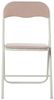 DRW Klappstuhl aus Metall und Stoff in Weiß und Beige, 44 x 47 x 80 cm Bild 2