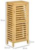 Kleankin Badkommode Badezimmerschrank mit Lamellentür 2 Fächern (Aufbewahrungsschrank, 1 St, Toilettenschrank), Natur, 30 x 19,9 x 70 cm Bild 3