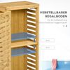 Kleankin Badkommode Badezimmerschrank mit Lamellentür 2 Fächern (Aufbewahrungsschrank, 1 St, Toilettenschrank), Natur, 30 x 19,9 x 70 cm Bild 5