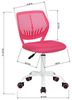FurnitureR FR Carnation Schreibtischstuhl, Bürostuhl, Stoffsitz, ergonomischer Arbeitsstuhl, ohne Armlehne, höhenverstellbar, Drehstuhl, 2er-Set, rosa, Textil Metall, Rose, 40 x 38.5 x 87 cm Bild 3