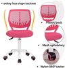 FurnitureR FR Carnation Schreibtischstuhl, Bürostuhl, Stoffsitz, ergonomischer Arbeitsstuhl, ohne Armlehne, höhenverstellbar, Drehstuhl, 2er-Set, rosa, Textil Metall, Rose, 40 x 38.5 x 87 cm Bild 4