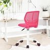 FurnitureR FR Carnation Schreibtischstuhl, Bürostuhl, Stoffsitz, ergonomischer Arbeitsstuhl, ohne Armlehne, höhenverstellbar, Drehstuhl, 2er-Set, rosa, Textil Metall, Rose, 40 x 38.5 x 87 cm Bild 2