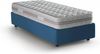 Talamo Italia - Einzelbett Amelia, Bettkasten mit Stoffbezug, 100 % Made in Italy, Öffnung vorne, inklusive Matratze 80x190 cm, Blau Bild 3