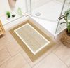 andiamo Badematte rutschfest Maui - Badezimmerteppich weich und flauschig - Duschvorleger für Badezimmer Badteppich rutschfest waschbar Set 40x60 cm + 50x80 cm Taupe Bild 2