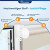 Grandekor Doppelrollo Klemmfix ohne Bohren Leinen 100x150 cm(Stoffbreite 96cm) Fenster Rollos für innen Klemmrollos Duo Rollos für Fenster ohne Bohren mit Bohren Privatschutz UV-Schutz Zebrarollo Bild 4