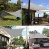 Dripex Sonnensegel wasserdicht Sonnenschutz Set 4X5 m inkl Befestigungsseile Rechteckig Polyester Imprägniert 95% UV Schutz Windschutz Wetterschutz für Balkon Garten Terrasse - Grau Bild 4