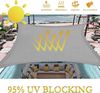 Dripex Sonnensegel wasserdicht Sonnenschutz Set 4X5 m inkl Befestigungsseile Rechteckig Polyester Imprägniert 95% UV Schutz Windschutz Wetterschutz für Balkon Garten Terrasse - Grau Bild 2