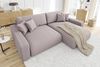 S-Style Möbel Ecksofa Emma mit Bettfunktion in Cord-Stoff schöner Sitzkomfort, Ottomane links oder rechts bestellbar, mit Wellenfederung Bild 4