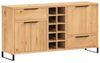 Wohnwand Wildeiche massiv 3tlg 160x84x41 cm massivum Sydney braun Holz Wohnzimmermöbel modern Schrankwand Bücherregal TV-Board Bild 2