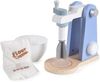 Moni Spielzeug Mixer 4342 Holz, Rührschüssel abnehmbar, Spiel-Mehl- Zuckerbeutel blau Bild 2