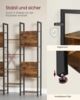 Bücherregal mit 14 Ablagen, Regal mit Metallrahmen, für Wohnzimmer, Arbeitszimmer, Büro, Industrie-Design, vintagebraun-tintenschwarz Bild 5