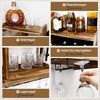 Yorbay Weinregal aus Holz für Hausbar, Wandbar mit Korkhalter, Flugzeug-förmig, Holzregal für Weingläser, Whiskygläser, Wandmontage Wand Flaschenhalter Vintage Stil Bild 4