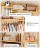 Yorbay Kleiderständer aus Bambus, Multifunktionale Garderobenständer 103x40x145 cm, 7 Ablagefächer Garderobe für Flur, Schlafzimmer & Büro Bild 4