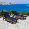 Beautissu Handtuch Marbella für Sonnenliege Dunkelblau, 200 x 70 x 0.5 cm Bild 2