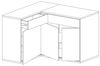 Lomadox Kommode MEGARA-161, Eckschrank Sideboard Schrank modern in braun mit Eiche Hickory Design Bild 5