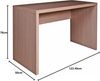 Dmora Linearer Schreibtisch für Büro und Arbeitszimmer, Minimaler Computertisch, Schreibtisch zum Arbeiten, Made in Italy, 123,5x55xh76 cm, Olmo Farbe Bild 2