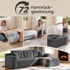 VASAGLE Ecksofa, modulares Sofa 244 cm breit, vakuumverpackt, Schlafsofa, Keine Montage erforderlich, mit großer Chaiselongue rechts, für Wohnzimmer, Gästezimmer, schiefergrau LCS184GN01 Bild 5