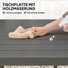 Outsunny Gartentisch mit Holzoptik, für 4 Personen (Campingtisch aus Aluminium, 1-St, wetterfest Buffettisch), 73x73 cm, für Garten, Terrasse Balkon Schwarz Bild 5