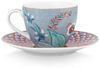 PiP Studio Espressotasse Flower Festival Espressot. m.U. Light Blue 120ml, Porzellan, Espresso Cup & Saucer Flower Festival Light Blue120ml Bild 2