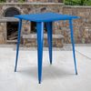 Flash Furniture Nolan Bar-Höhentisch aus Metall, für drinnen und draußen, 80 cm, quadratisch, Blau Bild 2