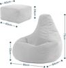 icon 'Dalton' Sitzsack mit Hocker, Cord Blaugrün, 90 x 84 x 73 cm Bild 3