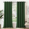 Deconovo Blickdichte Gardinen Kälteschutz Vorhang Blickdicht Vorhang Verdunkelung Fenstervorhang, 229x117 cm(HöhexBreite), Waldgrün, 2er Set Bild 2
