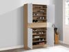 Vente-unique - COVIANA Ordnungshelfer Holz, Platte BeigeWeiß - B 40 cm x H 191 cm x L 100 cm Bild 2