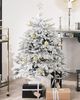 Künstlicher Weihnachtsbaum schneebedeckt 120 cm weiß FORAKER Bild 2