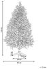 Künstlicher Weihnachtsbaum schneebedeckt 120 cm weiß FORAKER Bild 3