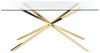 Esstisch CORA 160 cm 90 cm Sicherheitsglas Gold Bild 4