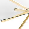 Esstisch CORA 160 cm 90 cm Sicherheitsglas Gold Bild 5