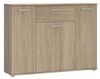 Forte NIKO Kommode mit 1 Schublade und 4 Türen, Holzwerkstoff, Sonoma Eiche, B x H x T: 109,6 x 81,7 x 28,9 cm Bild 3