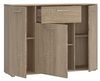 Forte NIKO Kommode mit 1 Schublade und 4 Türen, Holzwerkstoff, Sonoma Eiche, B x H x T: 109,6 x 81,7 x 28,9 cm Bild 4