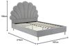 Vente-unique - LIVAYA Bett Stoff Grau - B 215 cm x H 150 cm x L 187 cm Bild 3