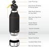 Asobu Buddy Indoor/Outdoor 1082 ml Schwarz Gummi Silikon Edelstahl Einziehen 124 mm Bild 4