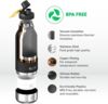 Asobu Buddy Indoor/Outdoor 1082 ml Schwarz Gummi Silikon Edelstahl Einziehen 124 mm Bild 3