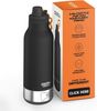 Asobu Buddy Indoor/Outdoor 1082 ml Schwarz Gummi Silikon Edelstahl Einziehen 124 mm Bild 1