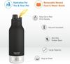 Asobu Buddy Indoor/Outdoor 1082 ml Schwarz Gummi Silikon Edelstahl Einziehen 124 mm Bild 2