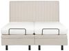 Bett verstellbar DUKE II 160 x 200 cm Stoff Helles Beige Bild 5