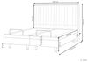 Bett verstellbar DUKE II 160 x 200 cm Stoff Helles Beige Bild 3