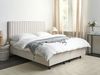 Bett verstellbar DUKE II 160 x 200 cm Stoff Helles Beige Bild 2
