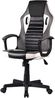 BAKAJI Ergonomischer Chefsessel, Gaming-Stuhl, Racing-Stuhl, aus Kunstleder, Einrichtung für Büro, Zuhause, Kinderzimmer, Konferenzraum, höhenverstellbar, drehbar und drehbar (Grau) Bild 3