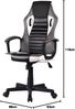 BAKAJI Ergonomischer Chefsessel, Gaming-Stuhl, Racing-Stuhl, aus Kunstleder, Einrichtung für Büro, Zuhause, Kinderzimmer, Konferenzraum, höhenverstellbar, drehbar und drehbar (Grau) Bild 2