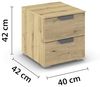 rauch Aditio Box, Nachttisch, 2 Schubladen, mit Softclose-Funktion, Farbe Eiche Artisan, BxHxT 40x42x42cm Bild 3