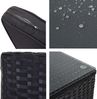 Poly-Rattan-Garnitur HWC-D21, Balkon-/Garten-/Lounge-Set Sofa Sitzgruppe, Box Staufach ~ anthrazit, Kissen dunkelgrau Bild 4