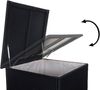 Poly-Rattan-Garnitur HWC-D21, Balkon-/Garten-/Lounge-Set Sofa Sitzgruppe, Box Staufach ~ anthrazit, Kissen dunkelgrau Bild 5